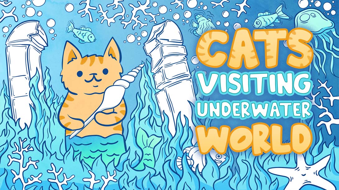 猫咪拜访海底世界 .Cats Visiting Underwater World