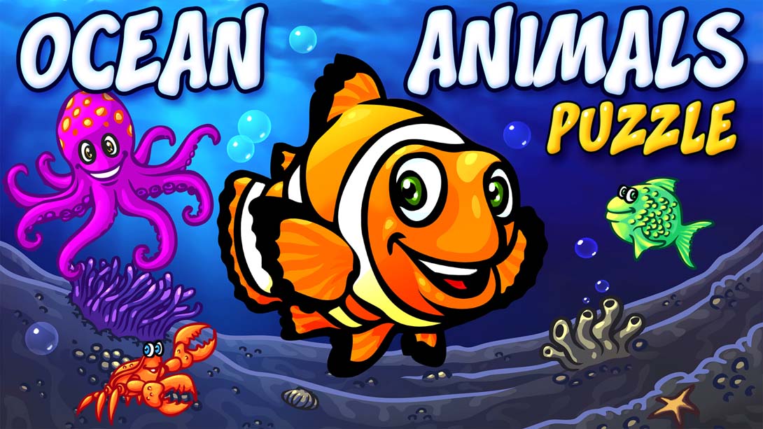 海洋动物谜题 学龄前儿童动物学习谜题游戏 Ocean Animals Puzzle   Preschool Animal Learning Puzzles Ga