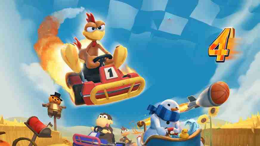 疯狂鸡卡丁车4 .Crazy Chicken Kart 4